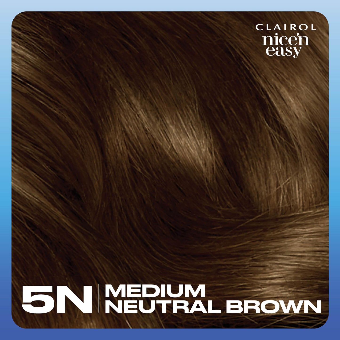 Clairol Nice'n Easy Permanent Hair Dye, 5N Medium Neutral Brown Hair Color, Pack of 3