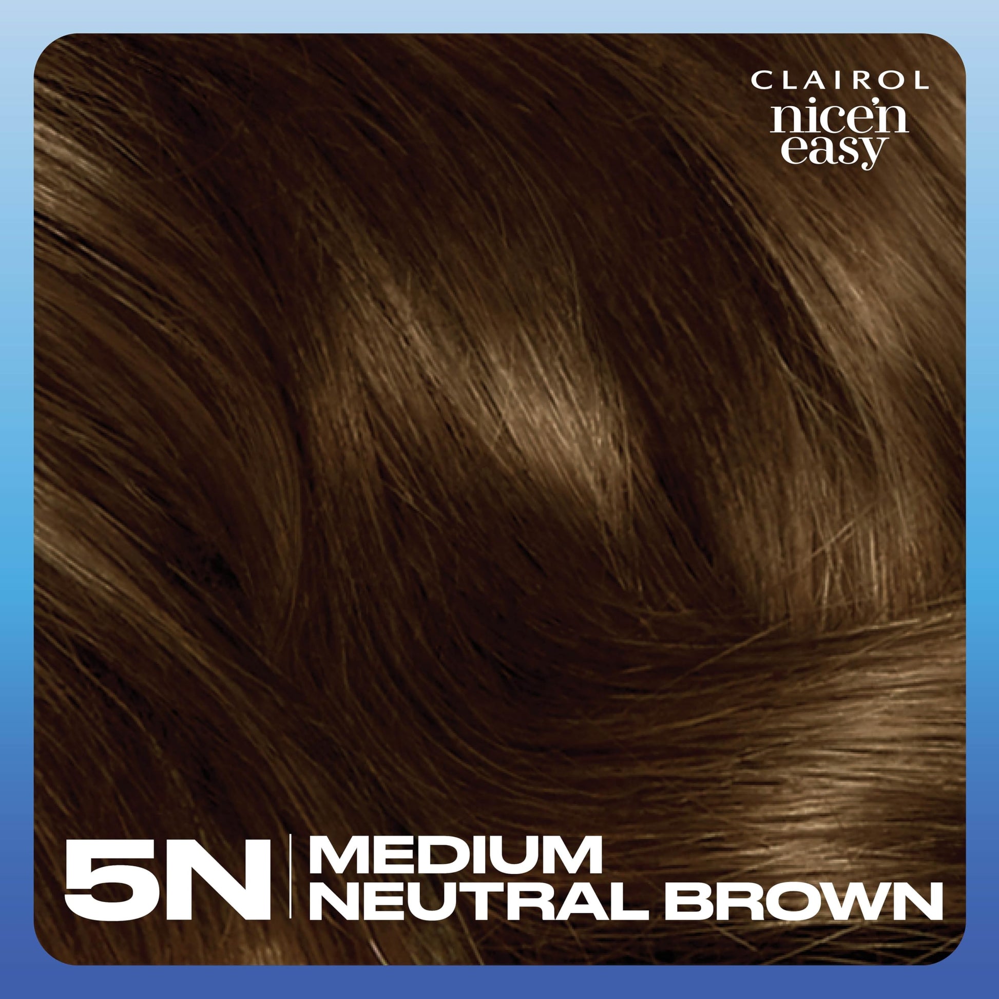 Clairol Nice'n Easy Permanent Hair Dye, 5N Medium Neutral Brown Hair Color, Pack of 3