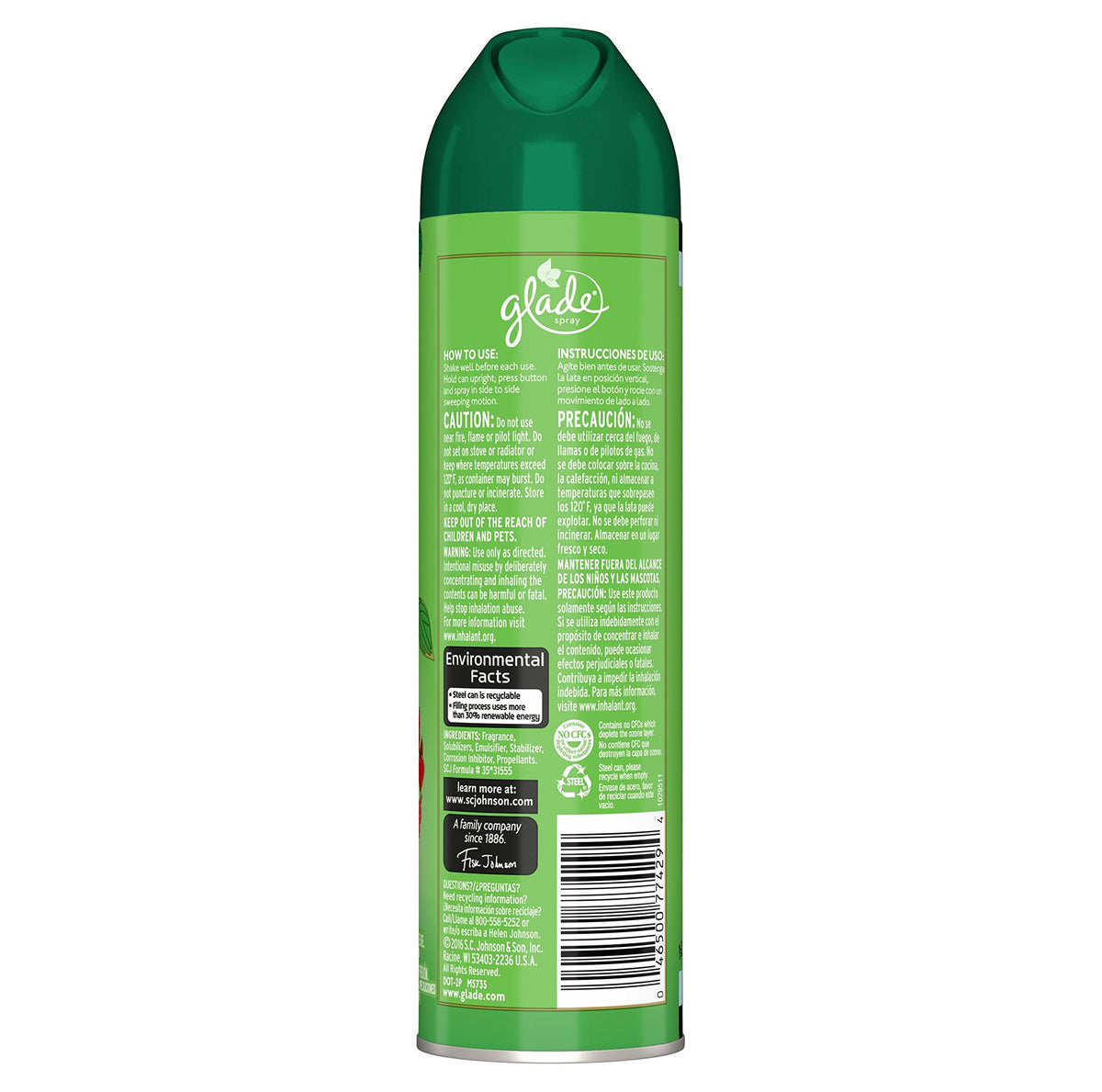 Glade Air Freshener Spray, 5, Green