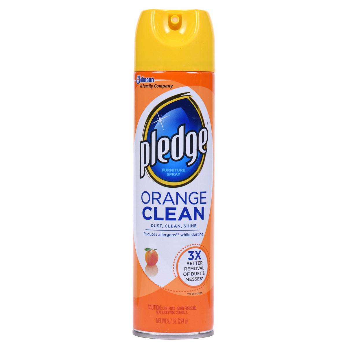 Pledge Wood Polish, Orange, 9.7 Ounce