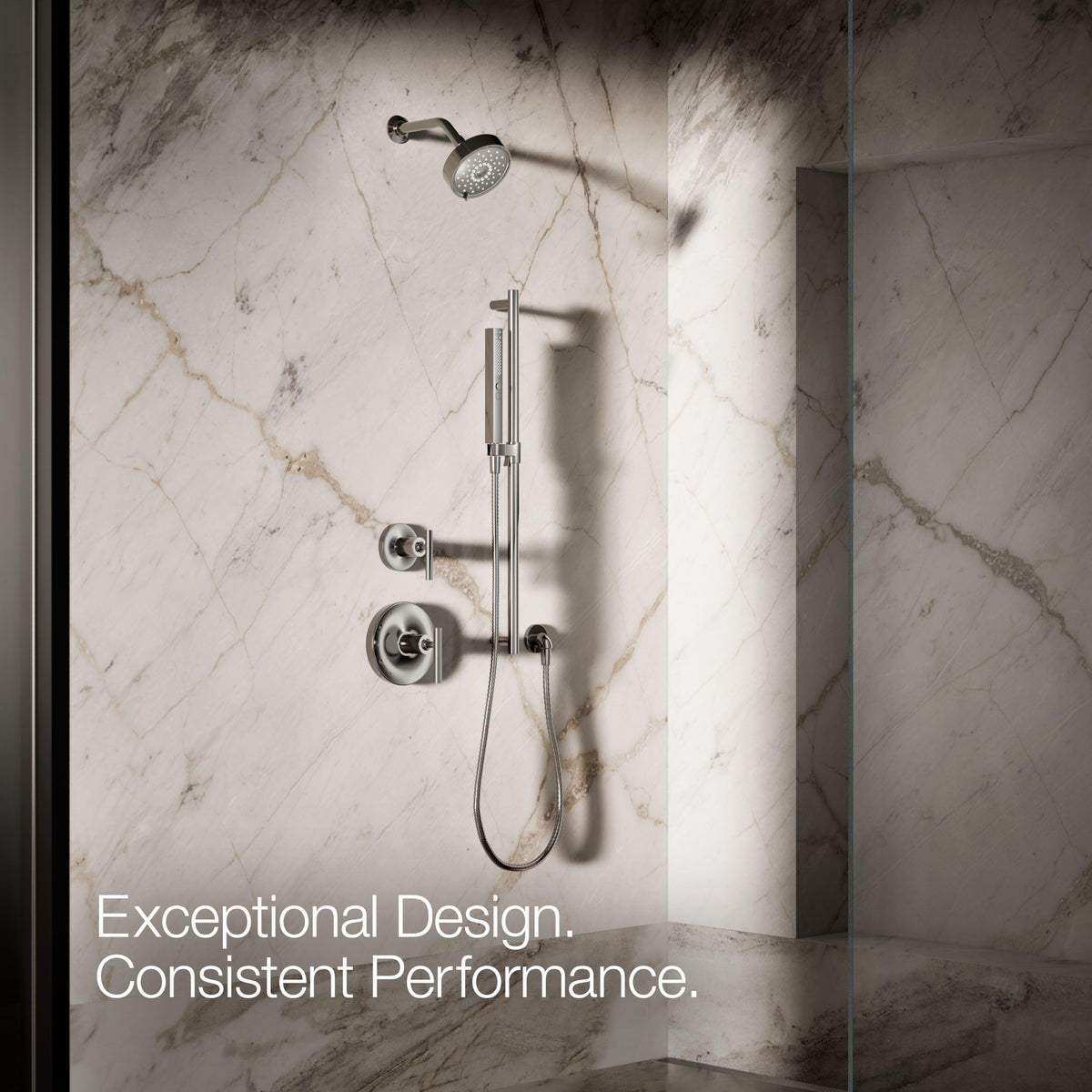 Kohler 21336-TT Shift®+ Square two-function handshower, 2.5 gpm, Vibrant Titanium