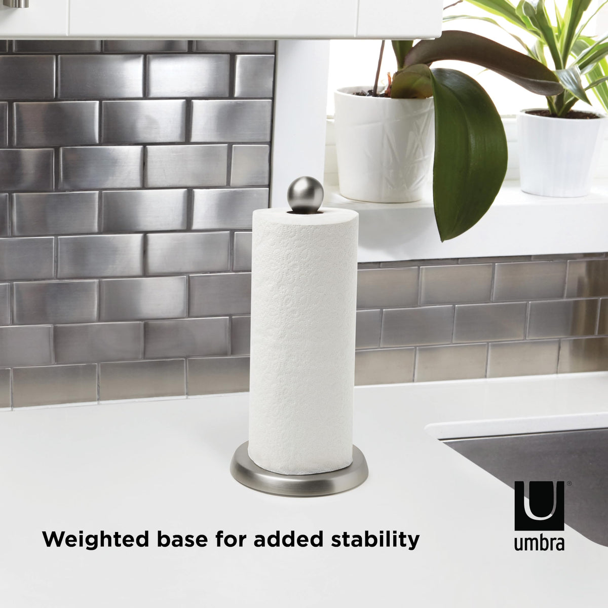 Umbra Teardrop Paper Towel Holder, Nickel