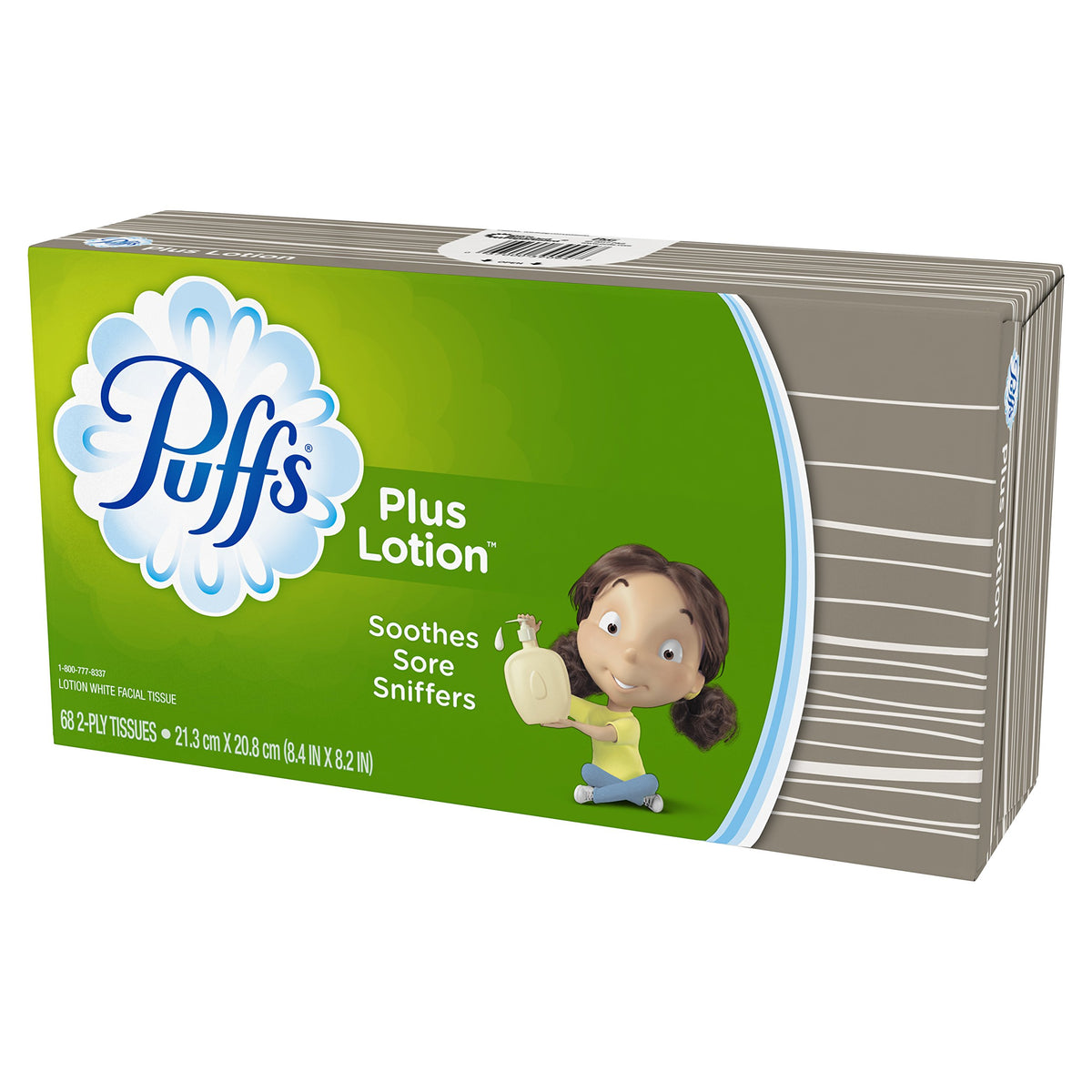 Puffs Plus Lotion Facial Tissues, 1 Regular Box, 68 Tissues per Box (Packaging May Vary)