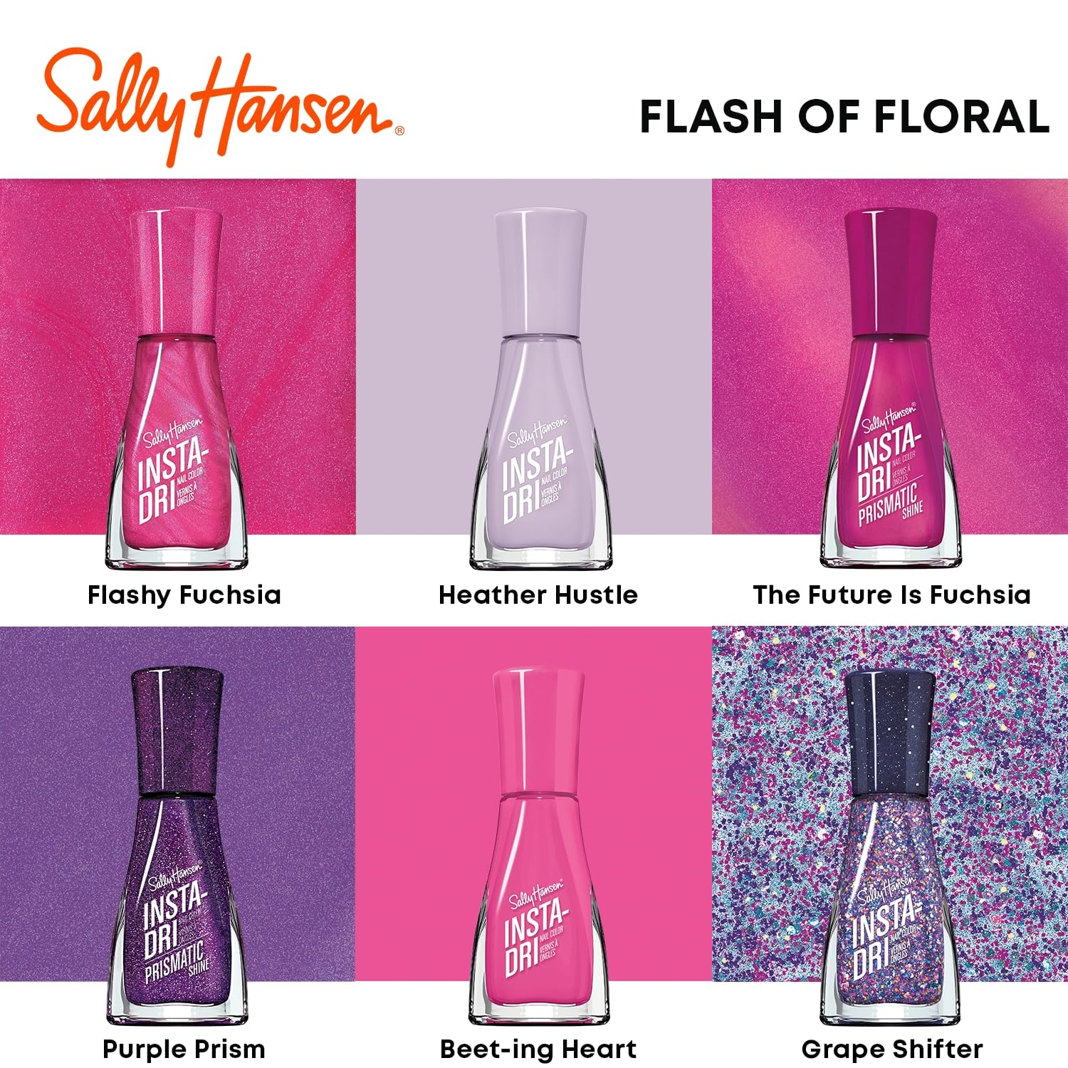 Sally Hansen Insta-Dri®, Grape Shifter, Quick Dry, Long Lasting, Streak-Free Shine, Purple Nail Polish