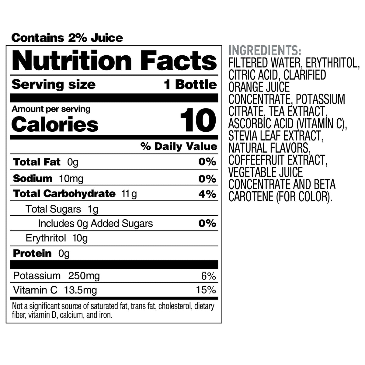 Bai Boost Togo Tangerine Citrus, Antioxidant Infused Beverage, 18 fl oz bottle (Pack of 12)