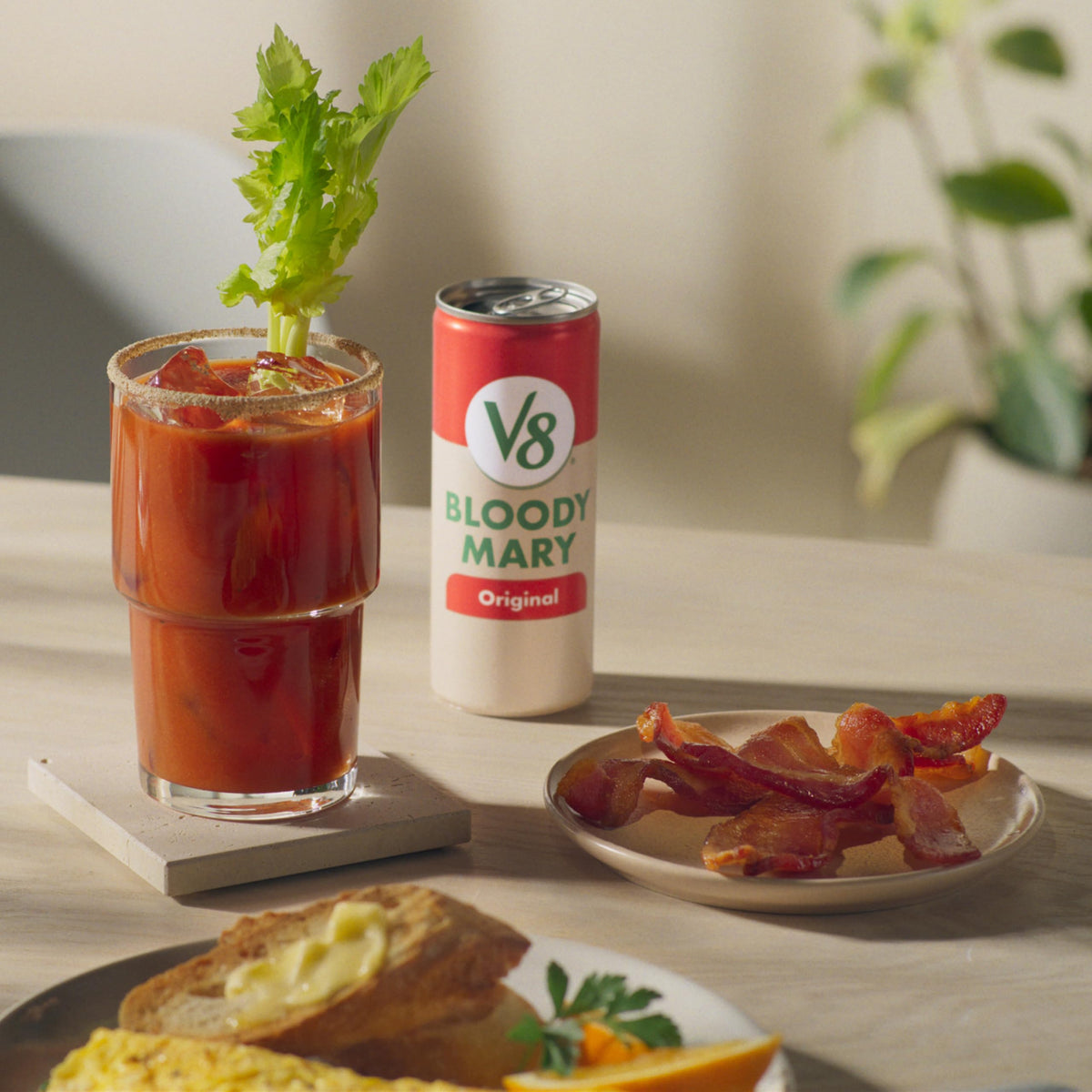 V8 Bloody Mary Mix, 8 fl oz Can (4 Cases of 6 Cans)