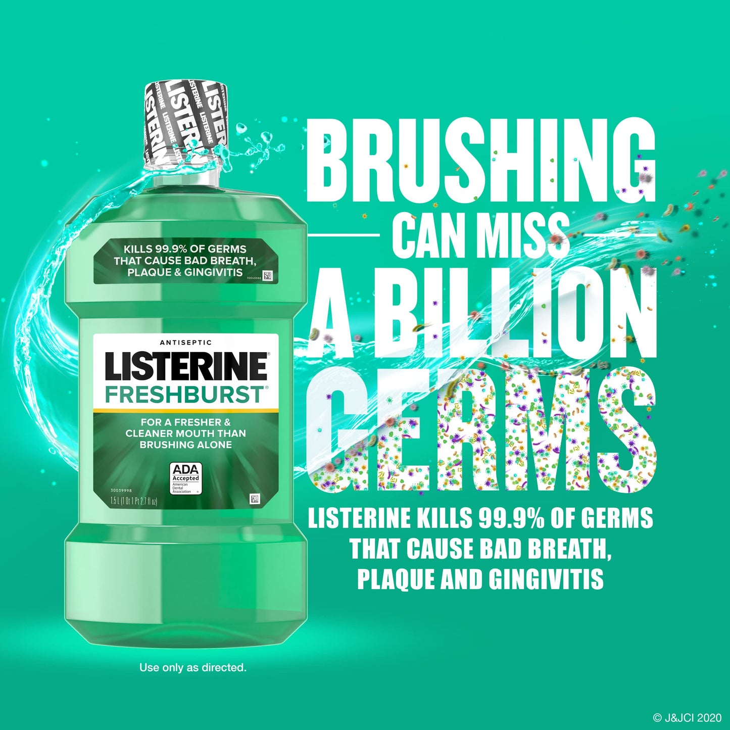 Listerine FreshBurst Antiseptic Mouthwash, 2 pk./1.5L