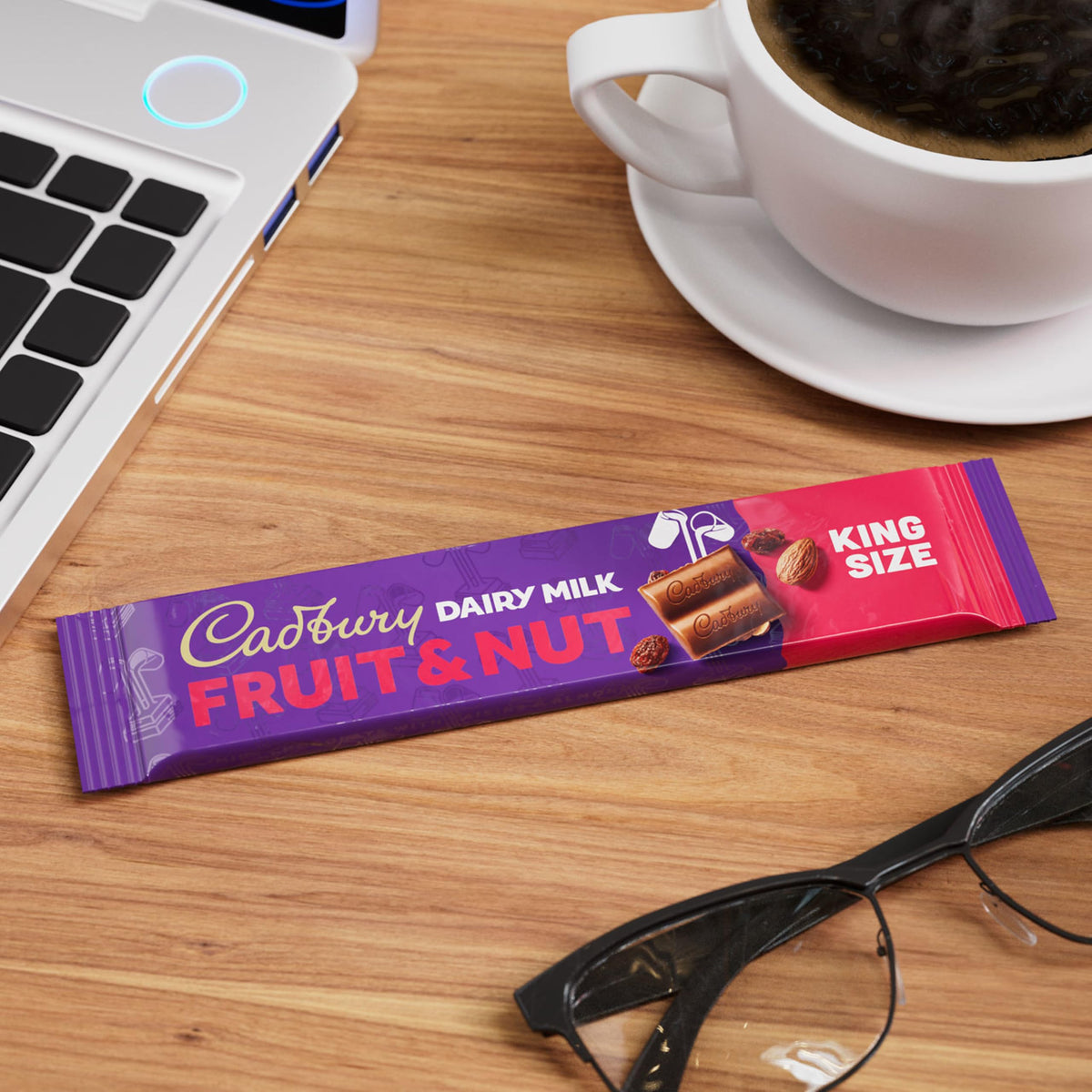 CADBURY DAIRY MILK Fruit & Nut Milk Chocolate King Size, Candy Bars, 2.3 oz (18 Count)