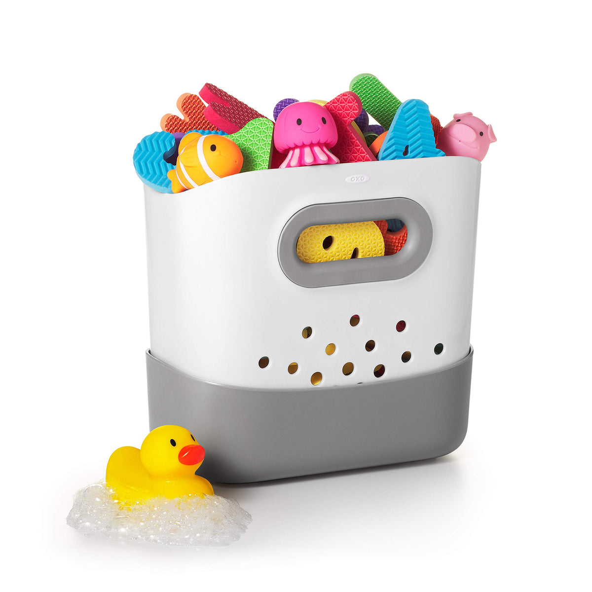OXO Tot Stand Up Bath Toy Storage â€“ Gray