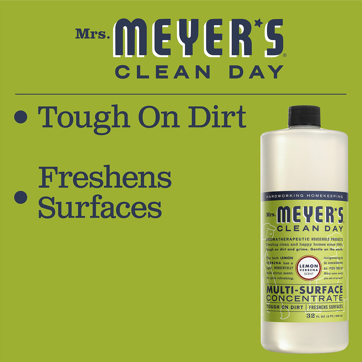 Mrs Meyer'S Lemon Verbena Multi Surface Concentrate, 32 Fz
