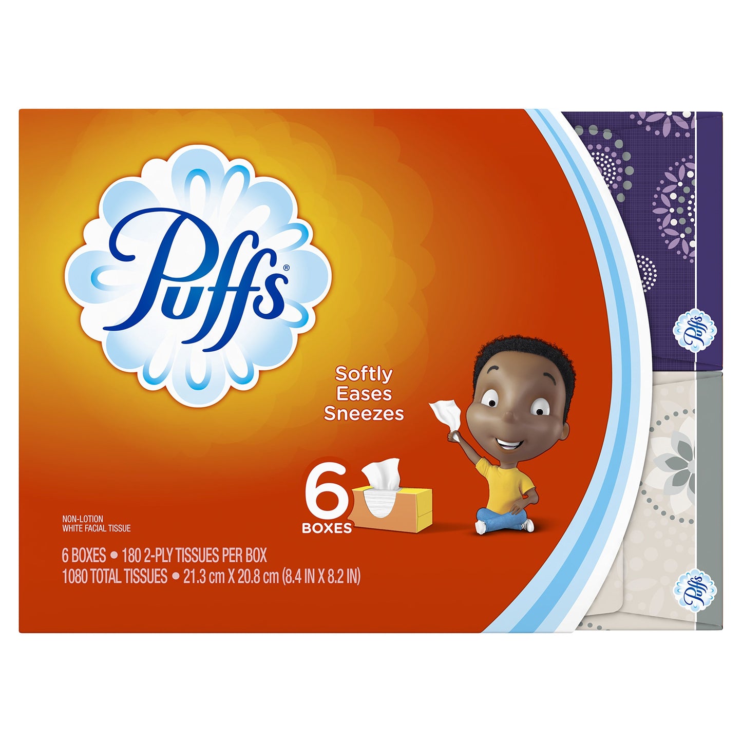 Puffs, Everyday Non-Lotion Facial Tissues, 24 Family Boxes, 180 Tissues per Box (4320 Tissues Total)