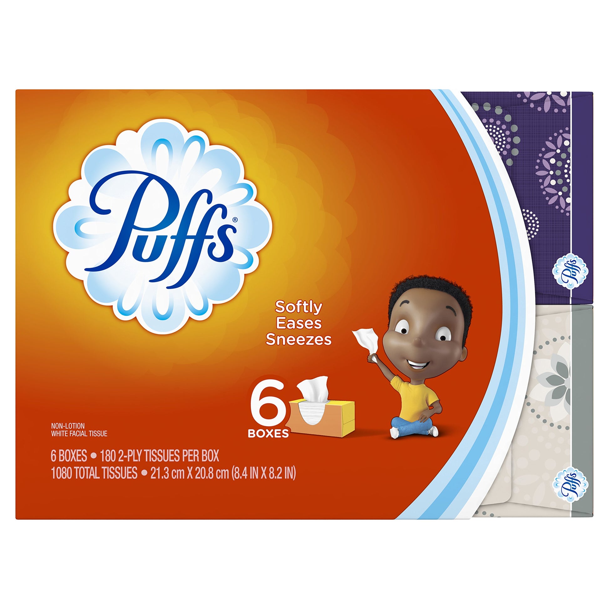 Puffs, Everyday Non-Lotion Facial Tissues, 24 Family Boxes, 180 Tissues per Box (4320 Tissues Total)