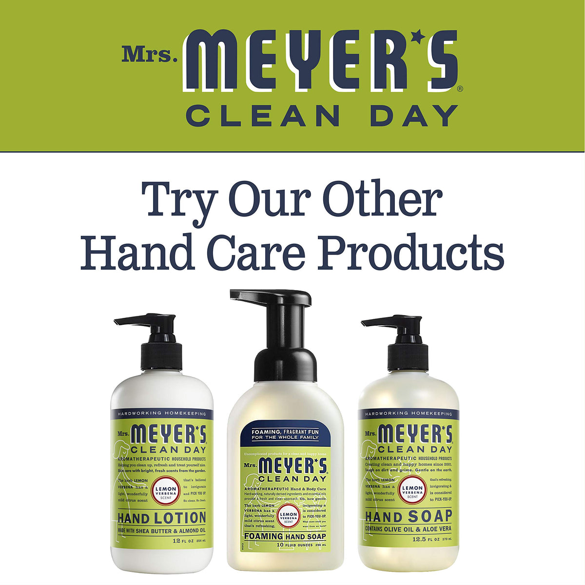 Mrs. MEYER'S Foaming Hand Soap, Lemon Verbena,10 fl oz (Pack of 6)