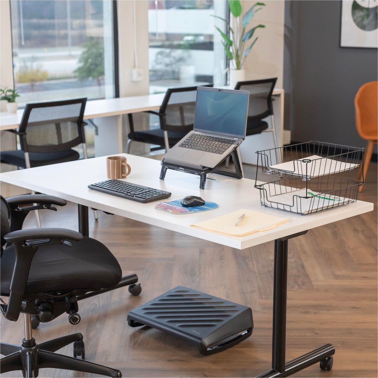 Fellowes Workstation 3" Letter Desk Tray Organizer, Wire, Black (60112)