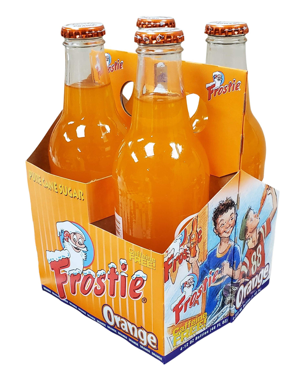 Frostie Soda 12 ounce Glass Bottles (Orange, 6)