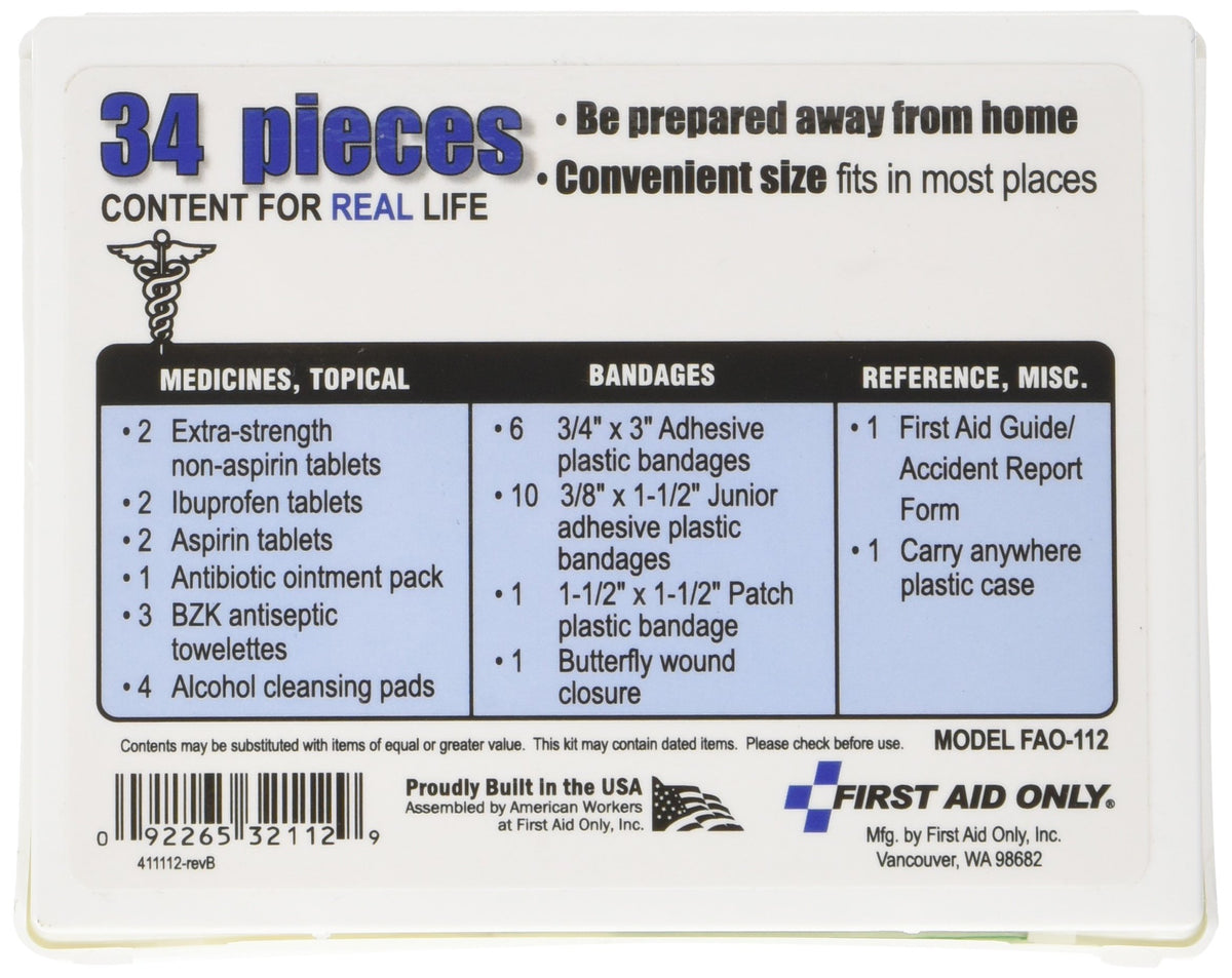 First Aid Only All-Purpose 34 Piece First Aid Kit