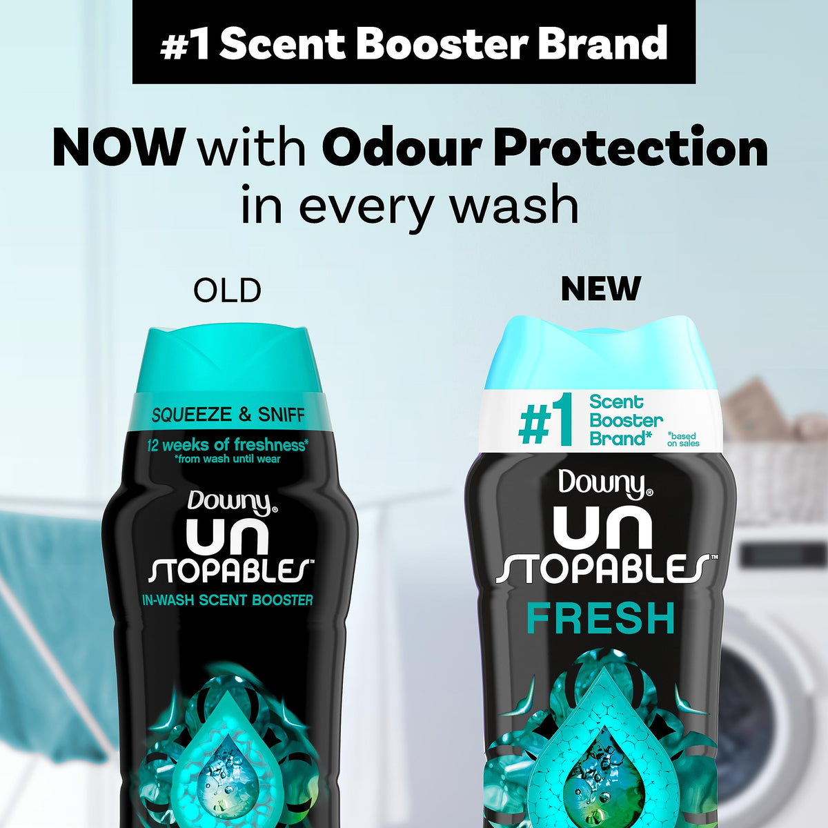 Downy Unstopables Beads, Fresh, 9.1 oz (4 Pack)