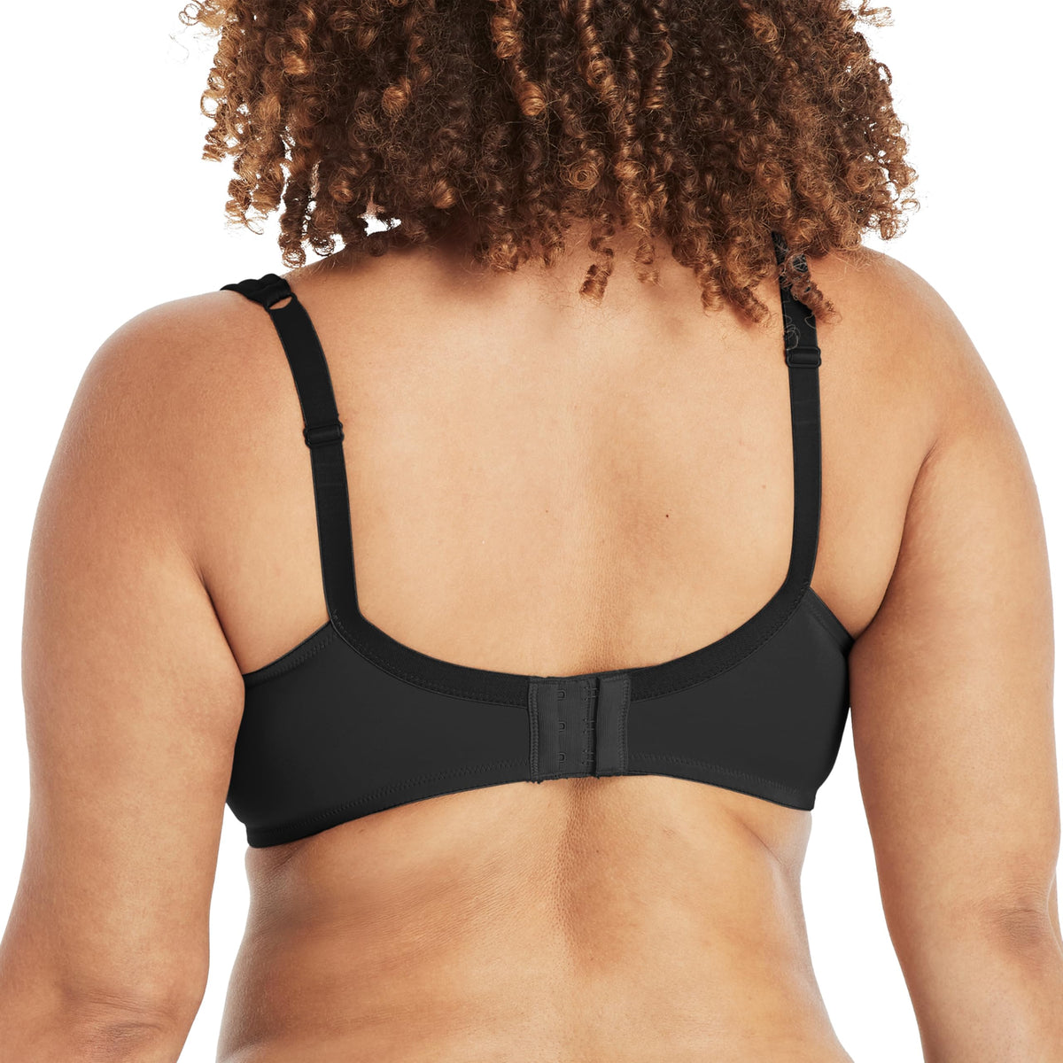 PLAYTEX Womens Secrets Full-coverage Wireless T-shirt For Full Figures, Us4824 Balconette Bra, Black, 38DD US