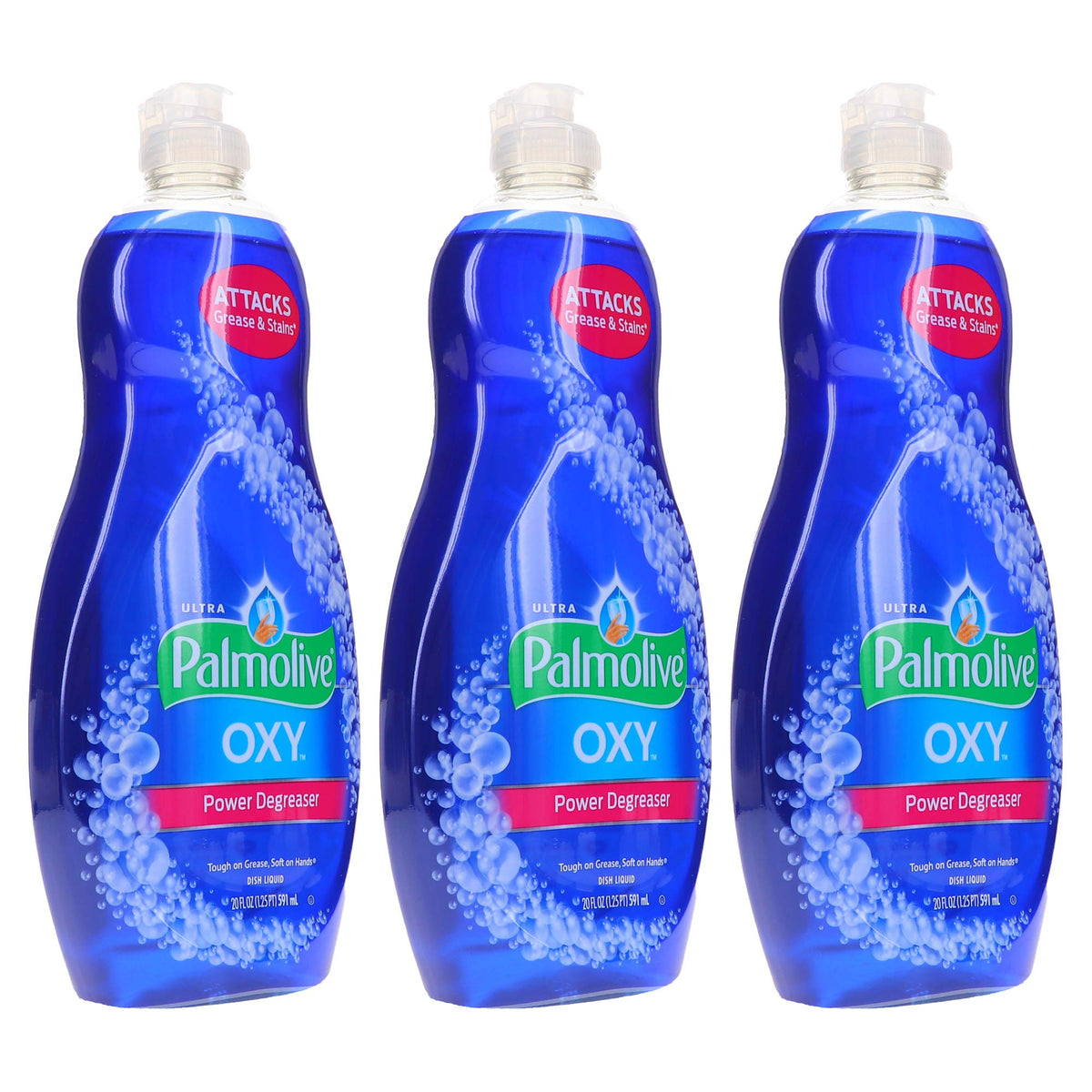 Palmolive Ultra Oxy Power Degreaser, Dish Soap - 20 Fl Oz (Pack of 3)