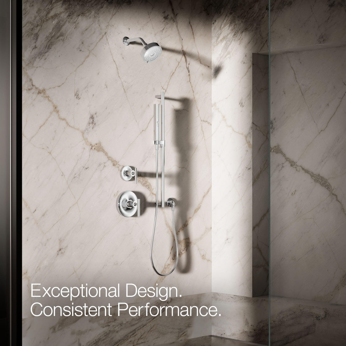 Kohler 21336-CP Shift®+ Square two-function handshower, 2.5 gpm, Polished Chrome