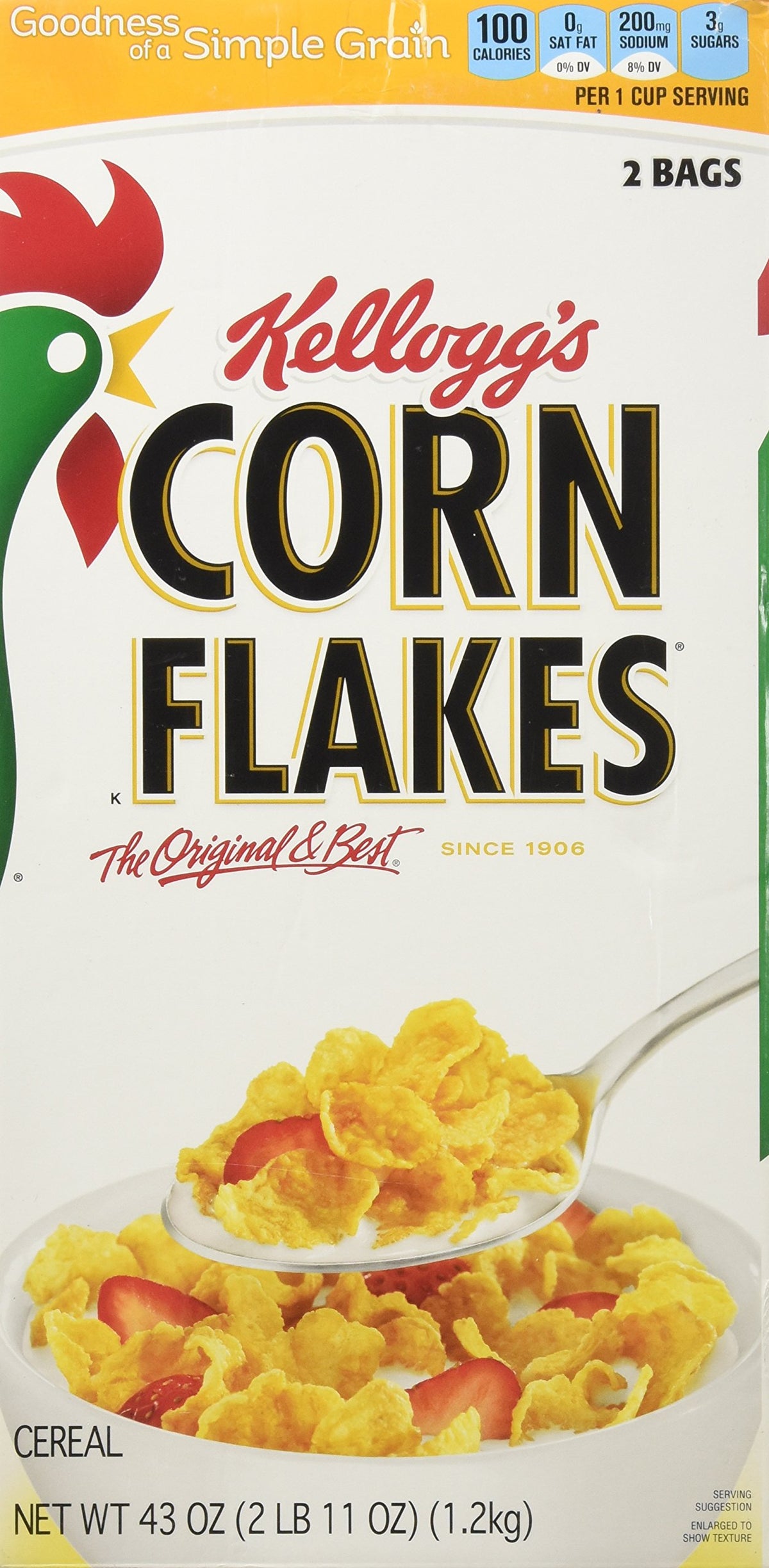 Kellogg's Corn Flakes, 43 Ounce