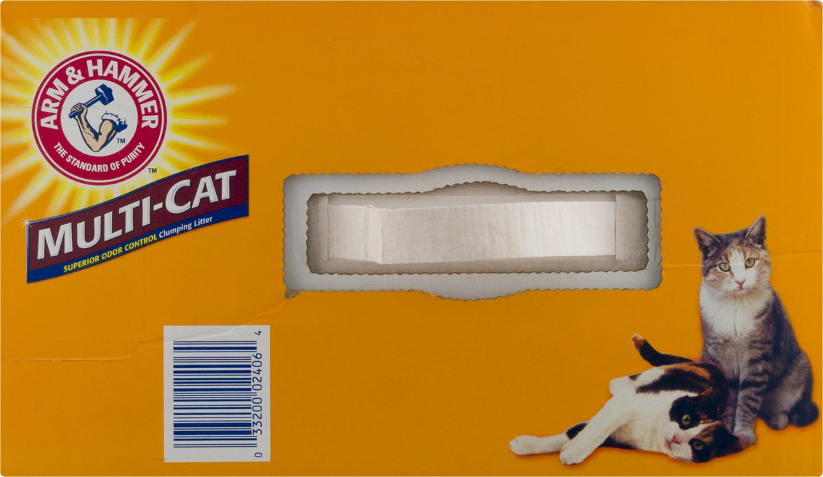 Arm and Hammer Clumping Cat Litter, Multi-Cat Strength, 40 Pound Box