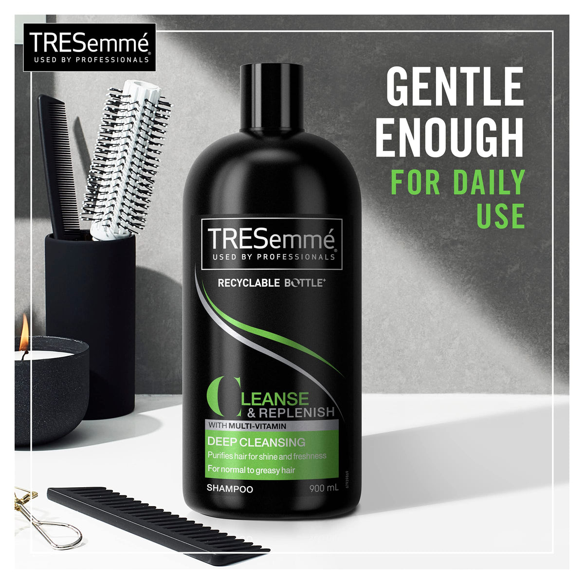 TRESemmé Replenish & Cleanse Shampoo with vitamin C, Fresh, 900 ml, Pack of 1