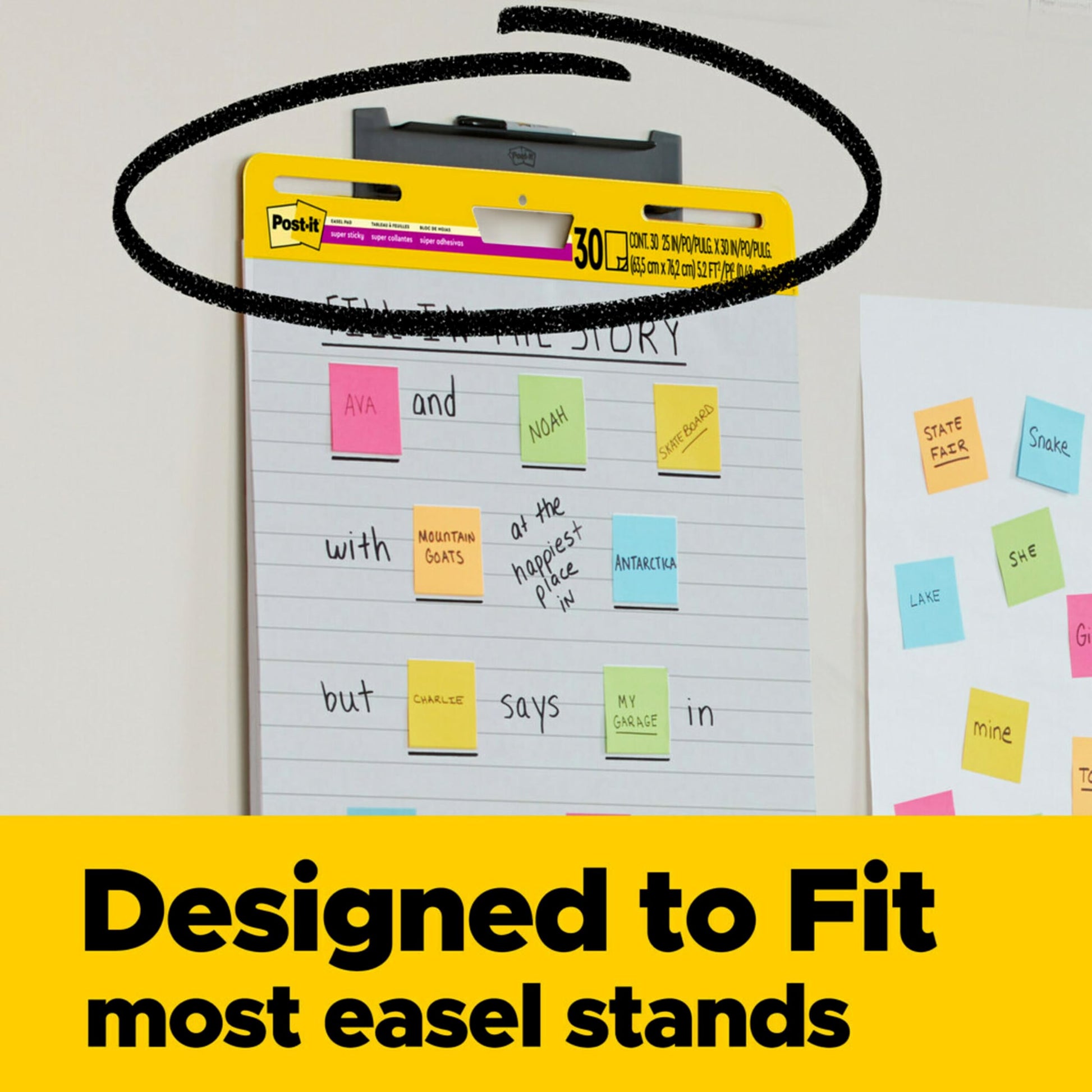 Post-it Super Sticky Easel Pad, 25-inch x 30-inch, White, Lined, 2 Pads/Pack, 30 Sheets/Pad (561WL VAD 2PK) (561WL-VAD-2PK)