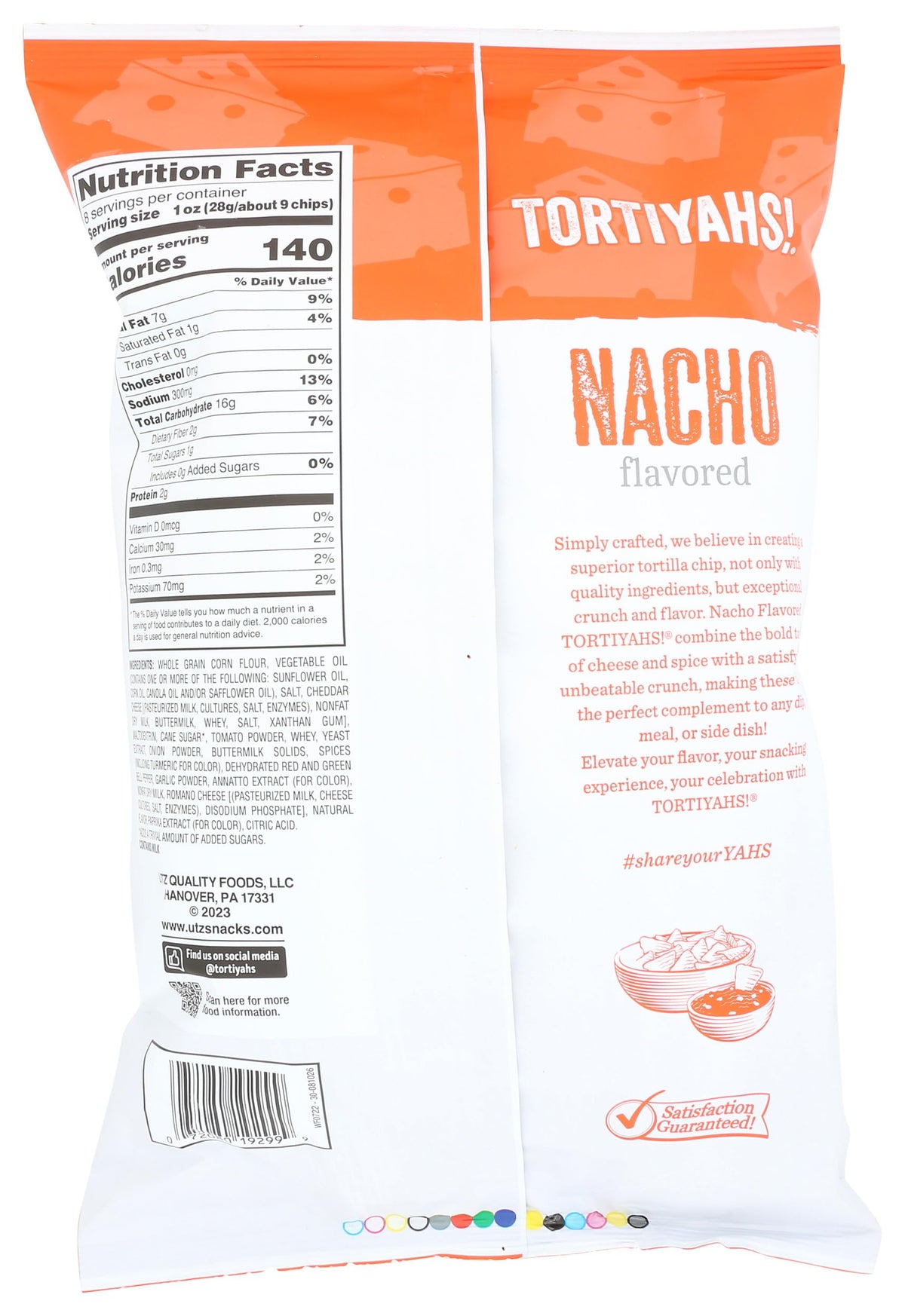 Tortiyahs! Nacho Tortilla Chips, 8 Oz
