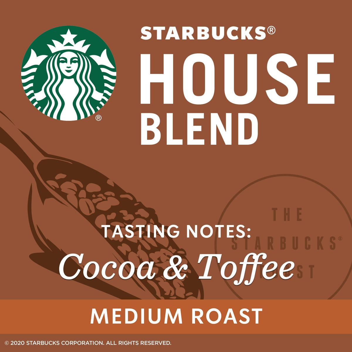 Starbucks Medium Roast Ground Coffee â€” House Blend â€” 100% Arabica â€” 1 bag (20 oz.)