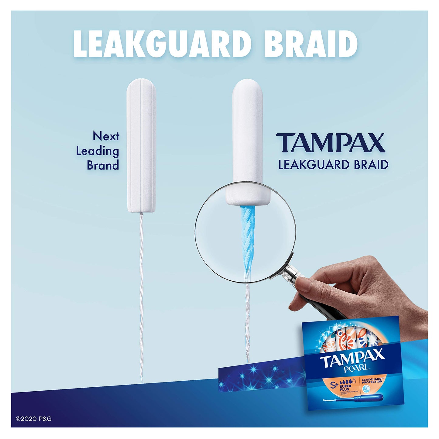 Tampax Pearl Tampons with Plastic Applicator, Super Plus Absorbency, Unscented, 18 Count
