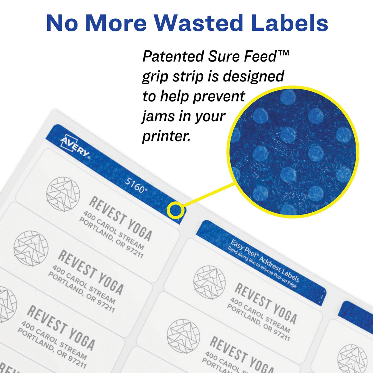 Avery Multiuse Removable 1" Round Labels with Sure Feed, 945 Small White Labels for Organization and Storage (6450)