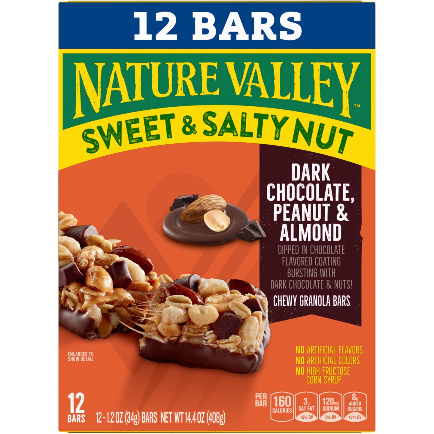 Nature Valley Granola Bars, Dark Chocolate Peanut Almond, 12 ct, 14.4 OZ