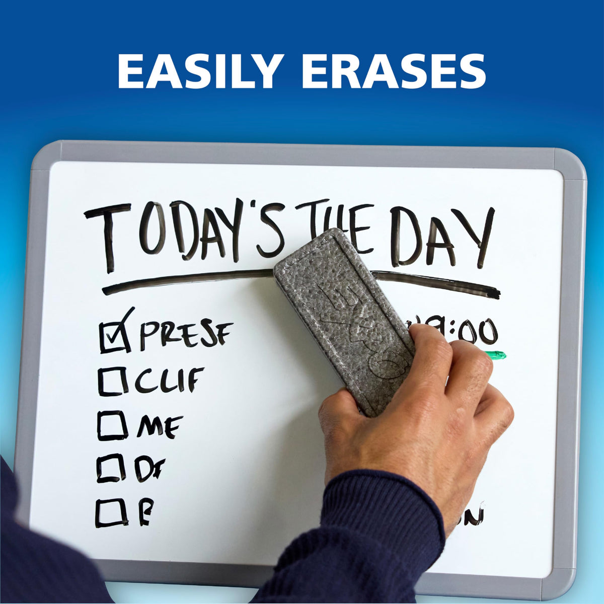 EXPO Low Odor Dry Erase Markers, Chisel Tip, Blue, 12 Count