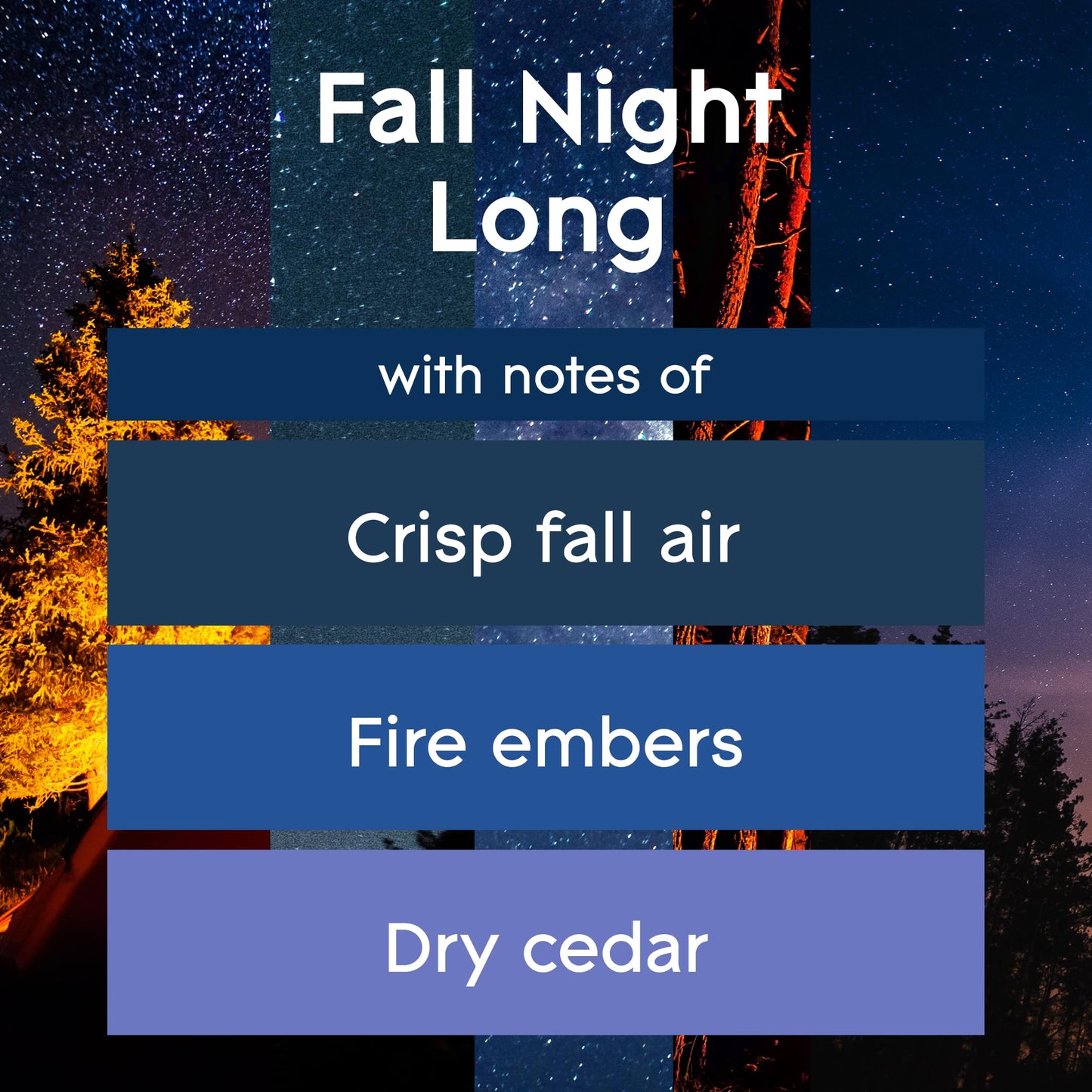 Glade Candle Fall Night Long, Fragrance Candle Infused with Essential Oils, Air Freshener Candle, 3-Wick Candle, 6.8oz, 3 Count