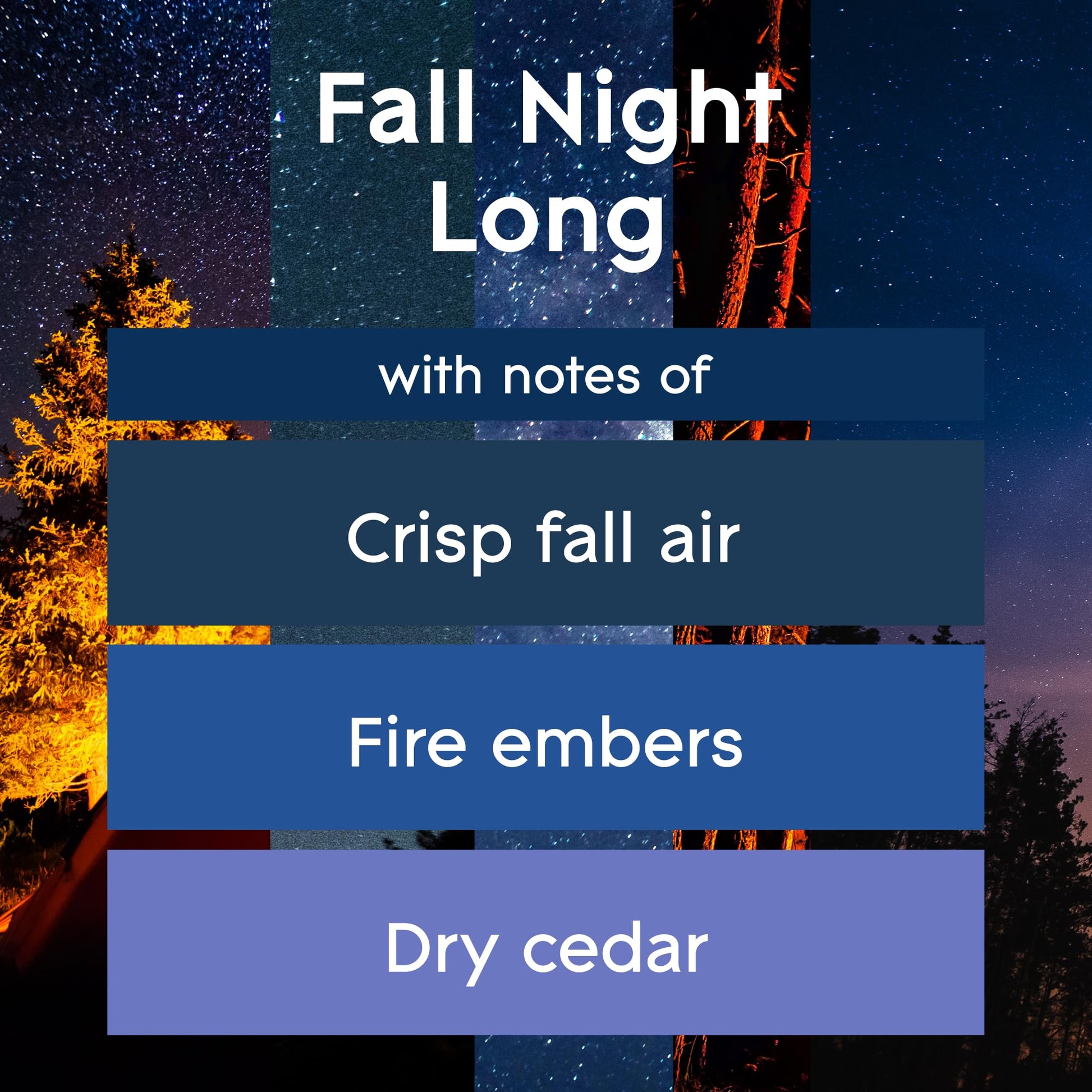 Glade Candle Fall Night Long, Fragrance Candle Infused with Essential Oils, Air Freshener Candle, 3-Wick Candle, 6.8oz, 3 Count