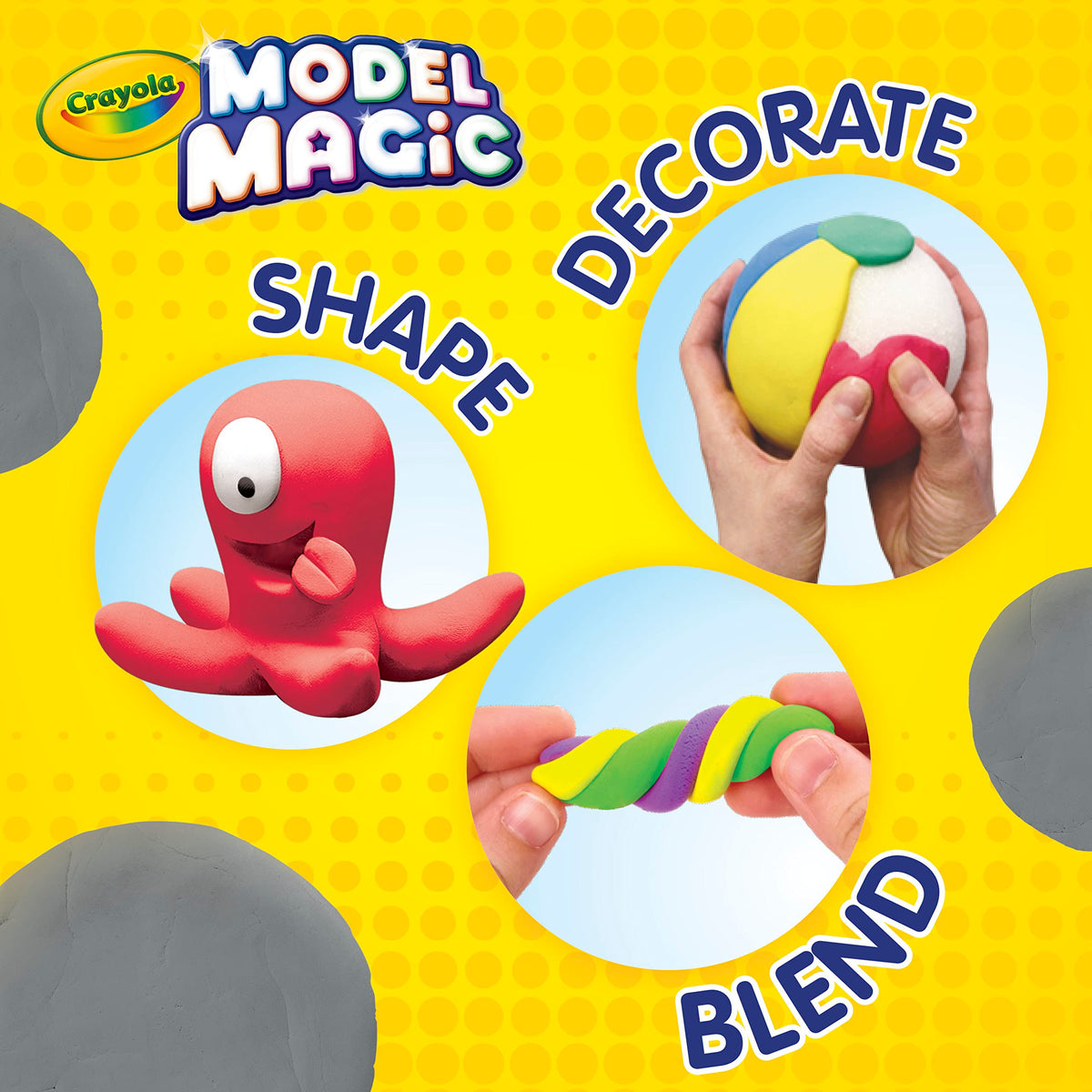 Crayola Model Magic in Gray, Modeling Clay Alternative, 4oz