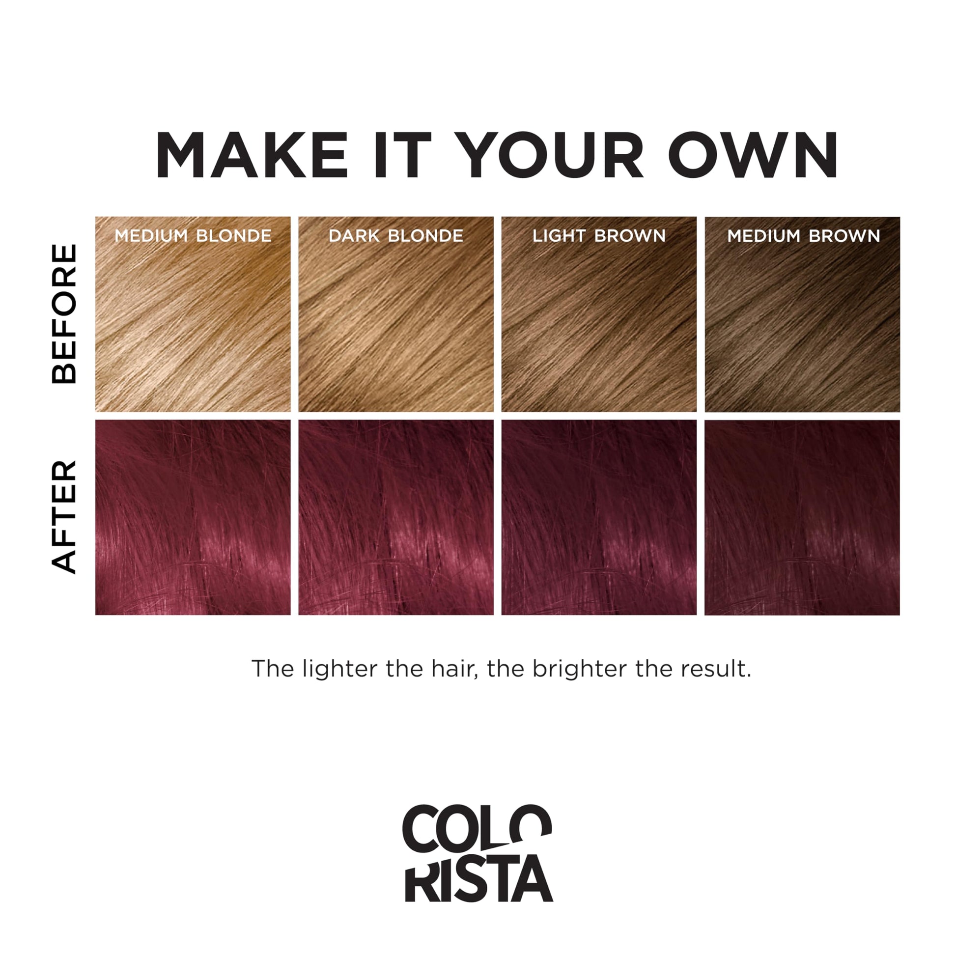 Lâ€™OrÃ©al Paris Colorista Semi-Permanent Hair Color for Brunette Hair, Maroon
