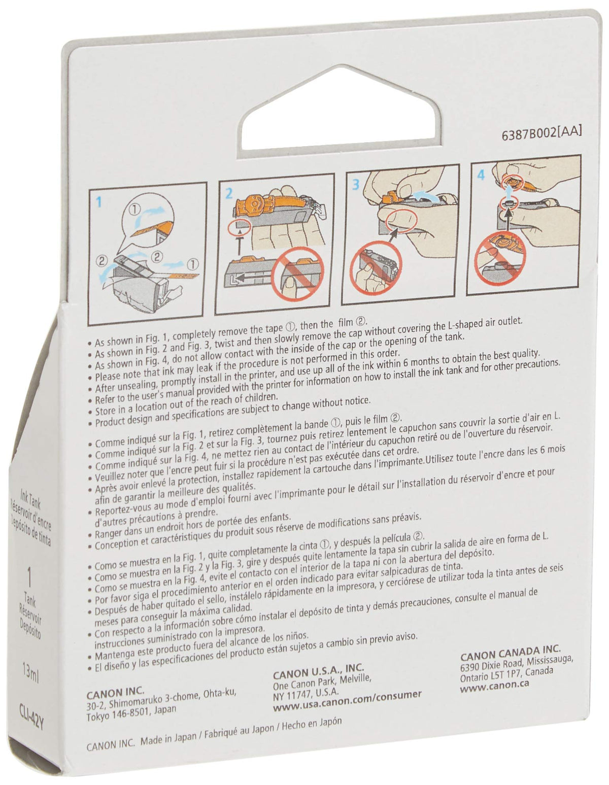 Canon CLI-42 Y Yellow (Pack of 2)