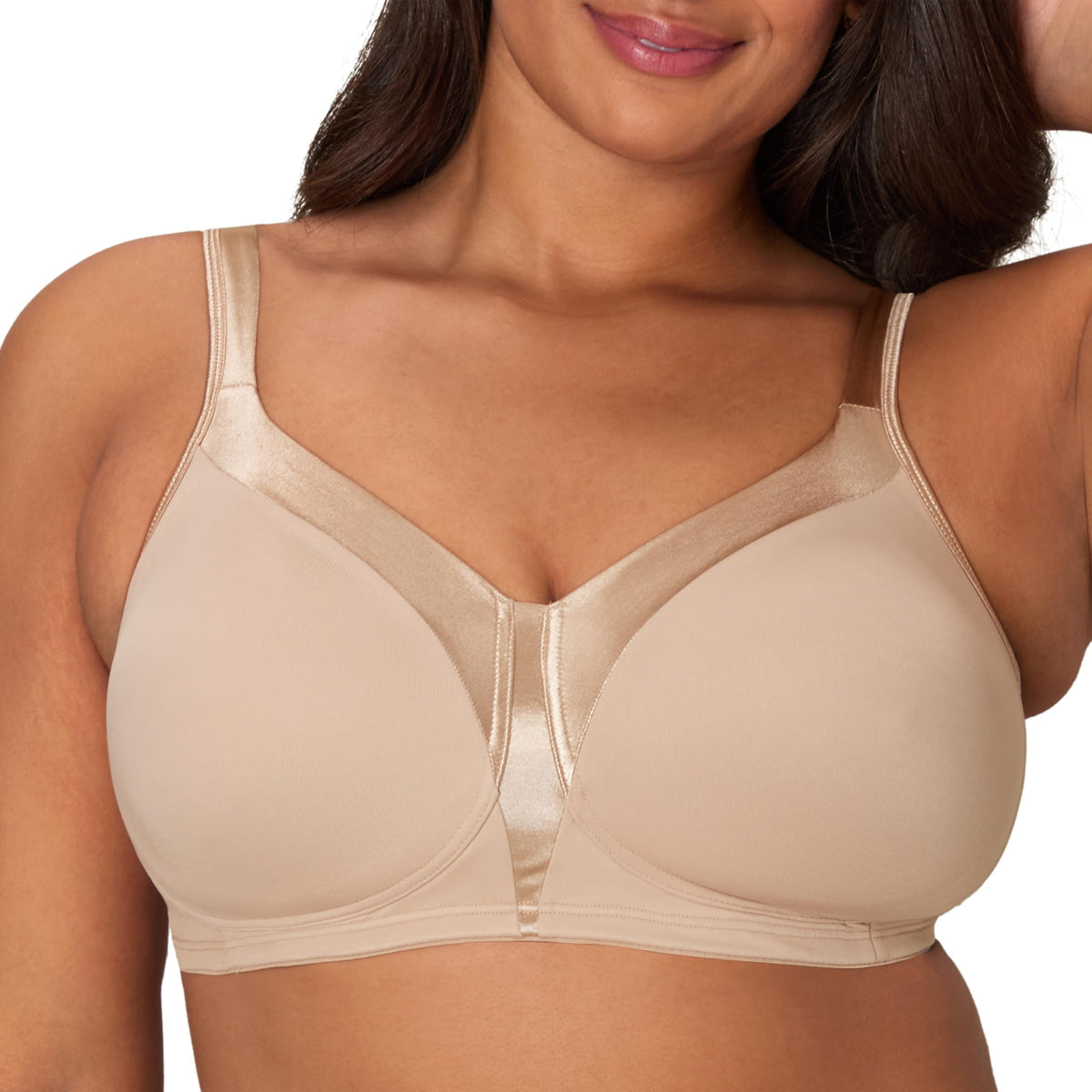 Playtex Womens 18 Hour Sensational Sleek Wirefree Full Coverage Bra #4803 Nude 44DDD One Size