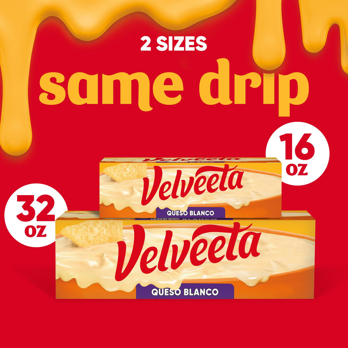 Velveeta Queso Blanco Pasteurized Recipe Cheese Product, 32 oz Block