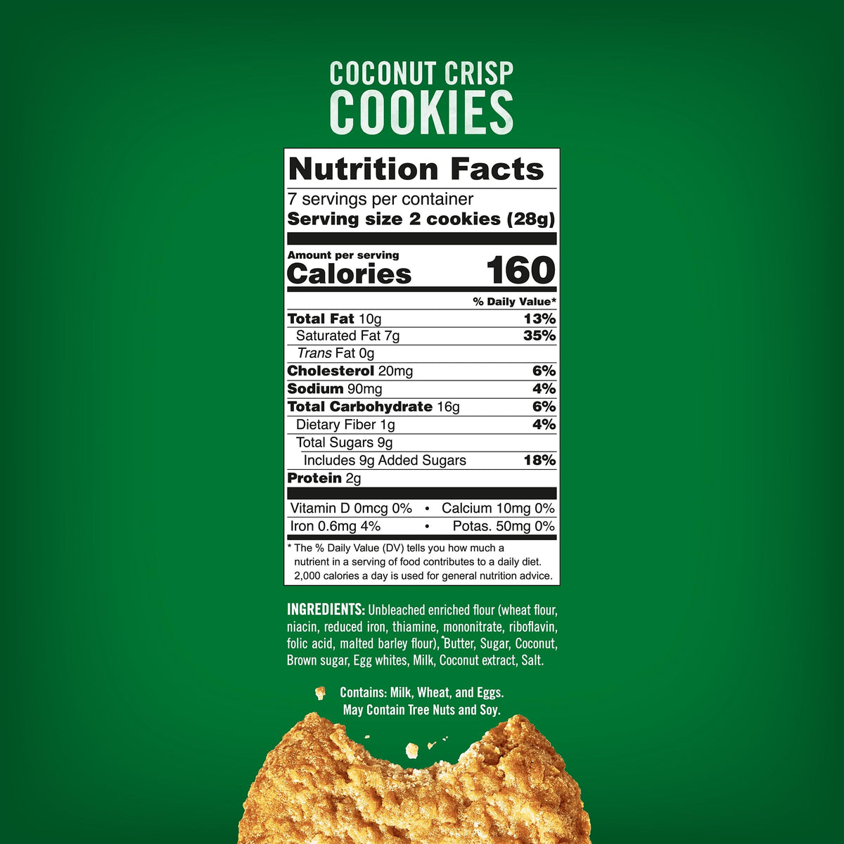 Tate's Bake Shop Coconut Crisp Cookies, 7 oz