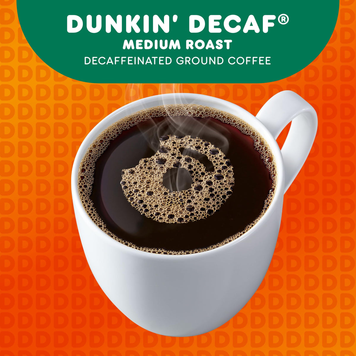 Dunkin' Decaf Medium Roast Decaffeinated Ground Coffee, 18 Ounce (Pack of 6)