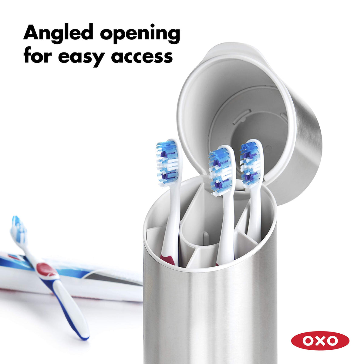 OXO Good Grips Stainless Steel Toothbrush Organizer 9.5 Inch
