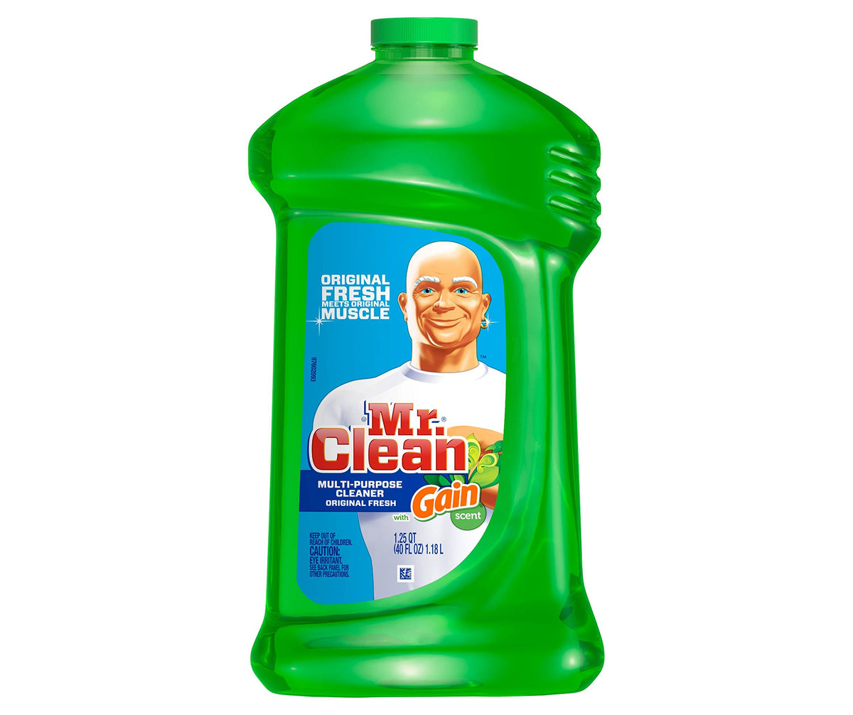 Mr. Clean 2 Piece Gain Original Fresh Scent Concentrated Multi Purpose Cleaner, 40 oz. 1.25QT 1.18L, 2 Pack
