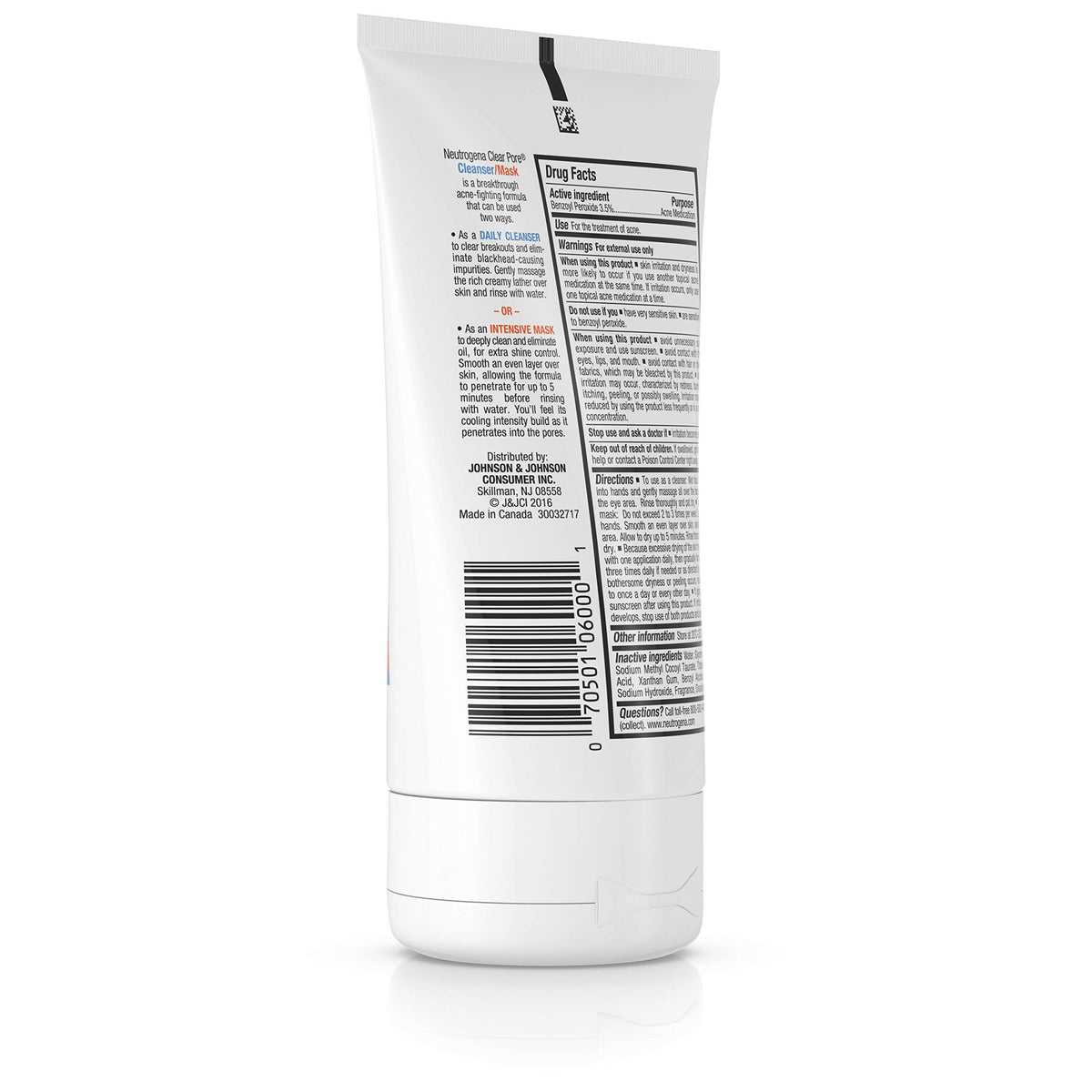 Neutrogena Clear Pore Cleanser/Mask, 4.2 Ounce