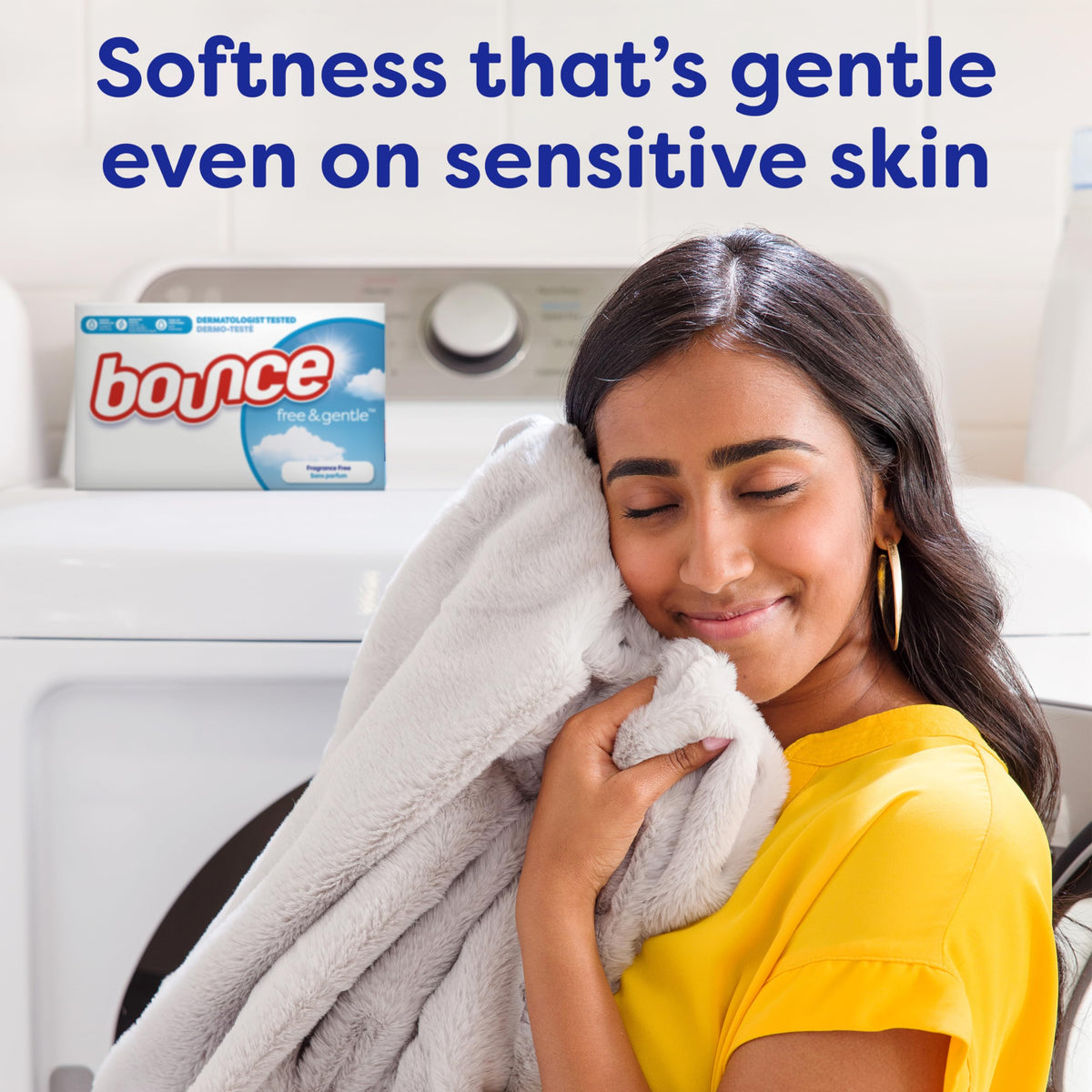 Bounce Fabric Softener Dryer Sheets, Free & Gentle, 120 Count