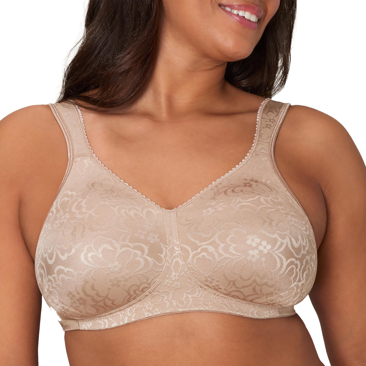 Playtex 18-Hour Ultimate Lift Wireless Bra, Wirefree Bra with Support, Full-Coverage Wireless Bra for Everyday Comfort, Toffee, 36B