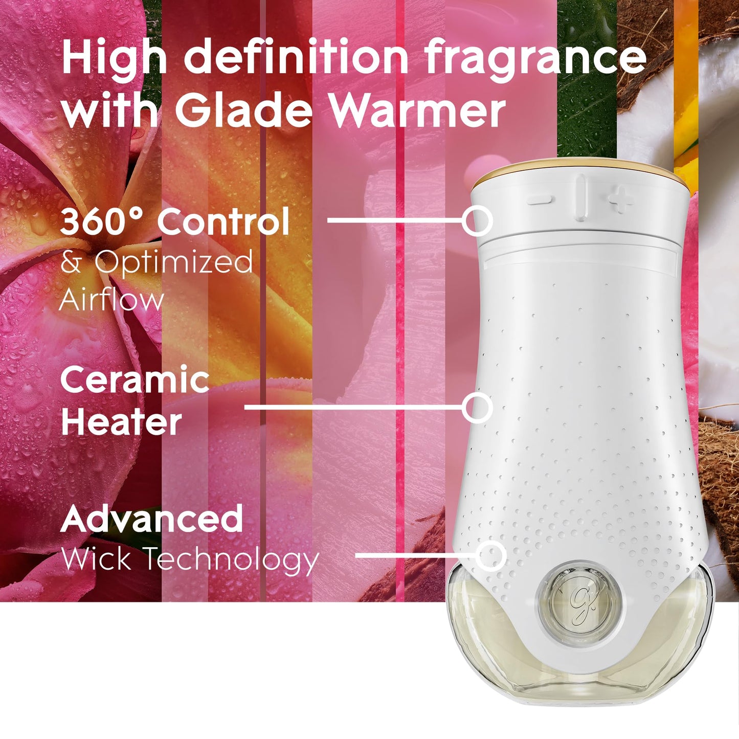 Glade PlugIns Refills Air Freshener, Scented and Essential Oils for Home and Bathroom, Exotic Tropical Blossoms, 3.35 Fl Oz, 5 Count