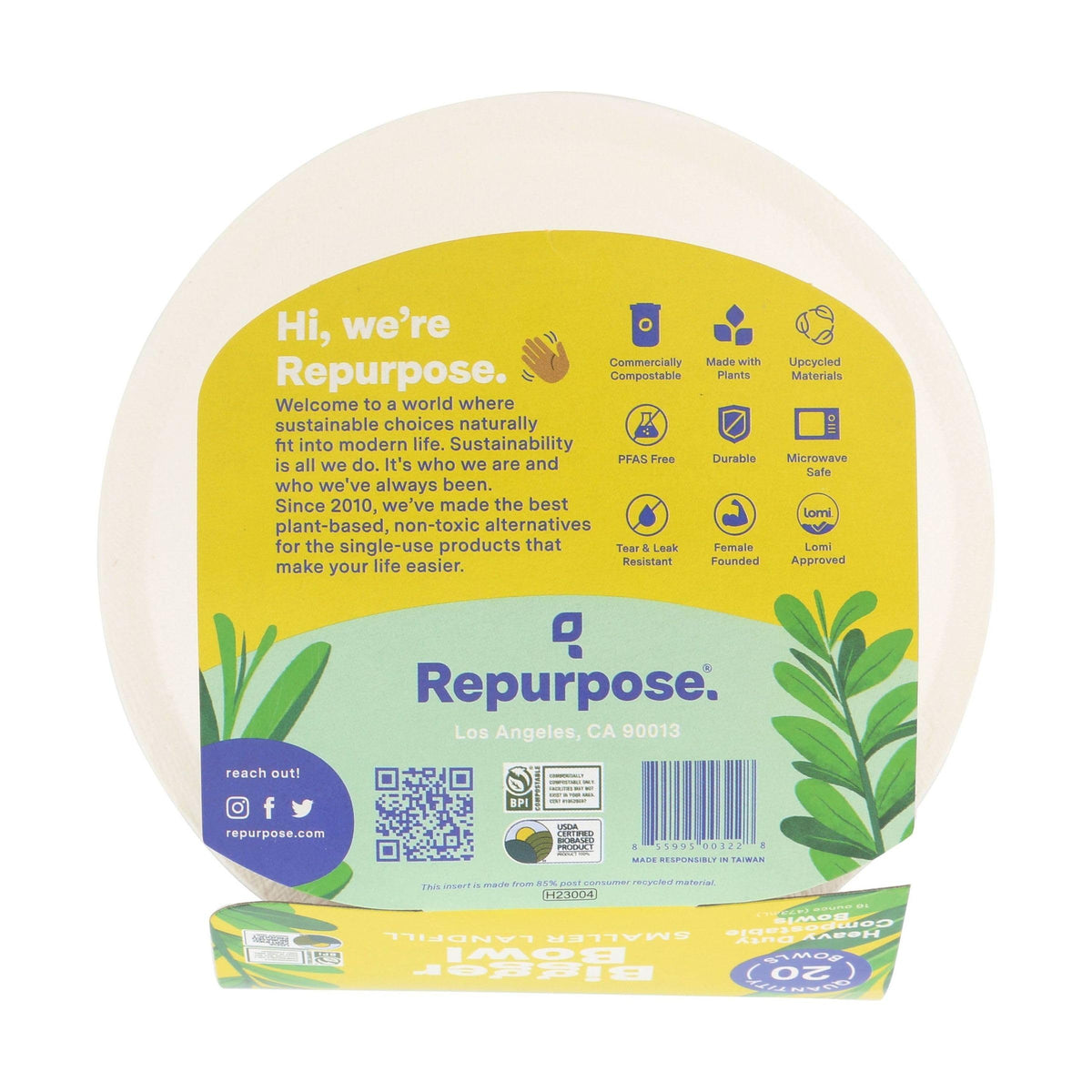 Repurpose, Eco-Bigger Bowls 16 Ounce, 20 Count